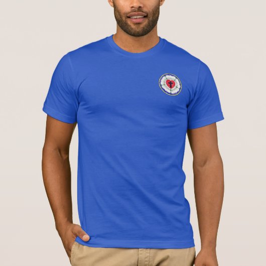 Lutherroos Gebrandschilderd Raam T-shirt (Voorkant)