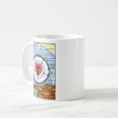 Lutherroos Gebrandschilderde Koffiemok (Voorkant links)