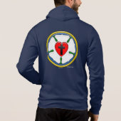 Lutherroos met geprägede uitstraling hoodie (Achterkant)