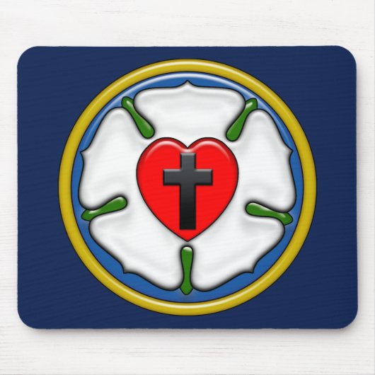 Lutherroos met geprägede uitstraling muismat (Voorkant)