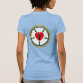 Lutherroos met geprägede uitstraling t-shirt (Achterkant)