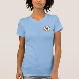 Lutherroos met geprägede uitstraling t-shirt