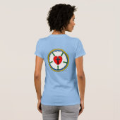 Lutherroos met geprägede uitstraling t-shirt (Achterkant volledig)