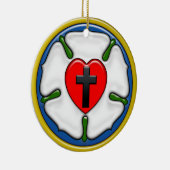 Lutherroos met gepreste reliëf keramisch ornament (Rechts)