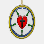 Lutherroos met reliëflook keramisch ornament (Rechts)