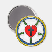 Lutherroos met reliëflook magneet (Voorkant / Achterkant)