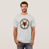 Lutherroos met reliëflook t-shirt (Voorkant volledig)