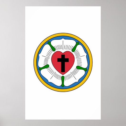 Lutherrose Luther Roos Lutheranisme Martin Luther Poster (Voorkant)