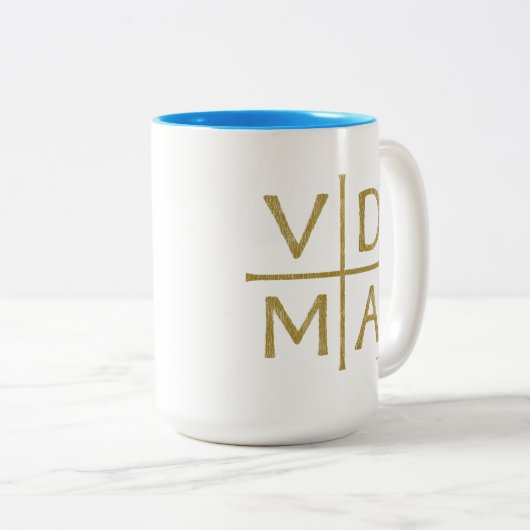 Luthers Reformatiekruis Tweekleurige Koffiemok (Voorkant rechts)