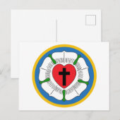 Luthers Roos Briefkaart (Voorkant / Achterkant)