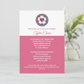 Luther's Roos Heilige Kruisaanroep Roze Kaart (Staand voorkant)