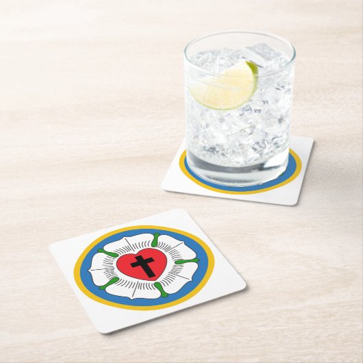 Luthers Roos Kartonnen Onderzetters (Insitu)