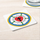 Luthers Roos Kartonnen Onderzetters (Schuin)