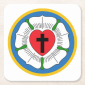 Luthers Roos Kartonnen Onderzetters (Voorkant)