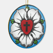 Luther's Roos Keramisch Ornament (Links)