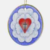 Luther's Roos Keramisch Ornament (Links)