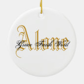 Luther's Roos Keramisch Ornament (Achterkant)