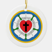 Luthers Roos Keramisch Ornament (Voorkant)