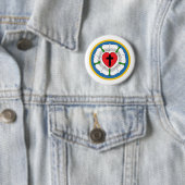 Luthers Roos Ronde Button 5,7 Cm (In situ)