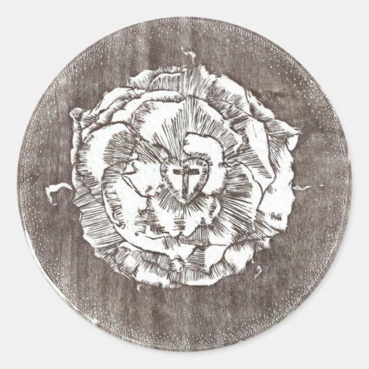 Luther's Seal Ronde Sticker (Voorkant)