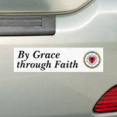 Luther's zegel, door Grace, door Faith Bumpersticker (Op auto)