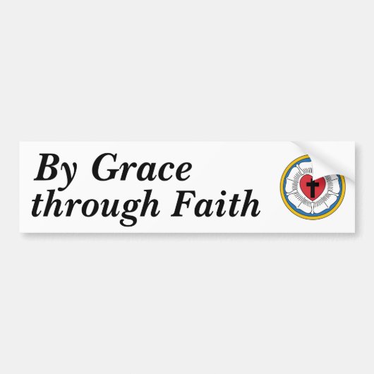 Luther's zegel, door Grace, door Faith Bumpersticker (Voorkant)