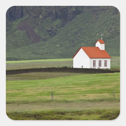 Lutherse Kerk, IJsland Vierkante Sticker (Voorkant)