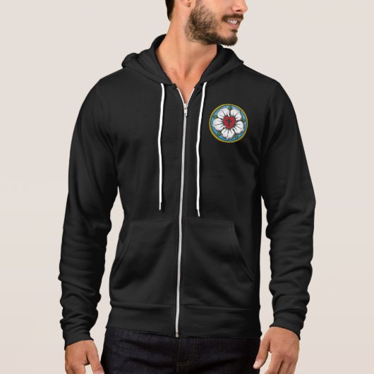 Lutherse Roos Hoodie (Voorkant)