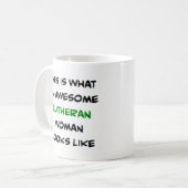 lutherse vrouw, geweldig koffiemok (Voorkant links)