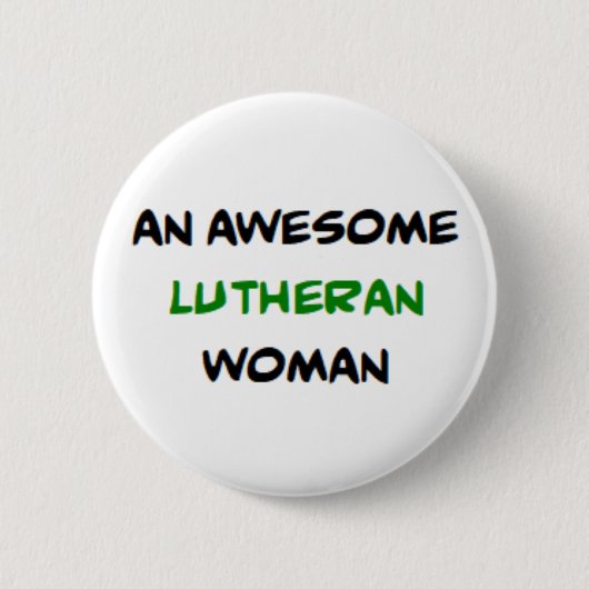 lutherse vrouw, geweldig ronde button 5,7 cm (Voorkant)
