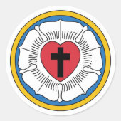 Lutherse wapenschild Sticker (Voorkant)
