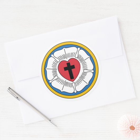 Lutherse wapenschild Sticker (Envelop)