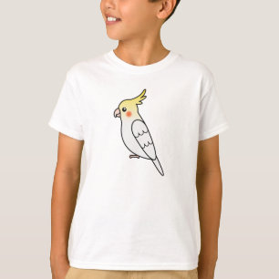 Lutino Cartoon Nymphensittich Papegaai Vogel T-shirt
