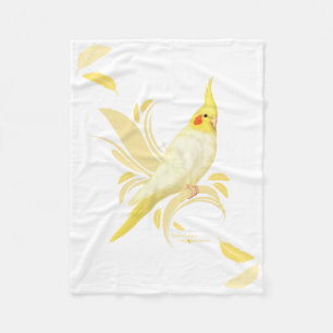 Lutino Cockatiel Blanket Fleece Deken