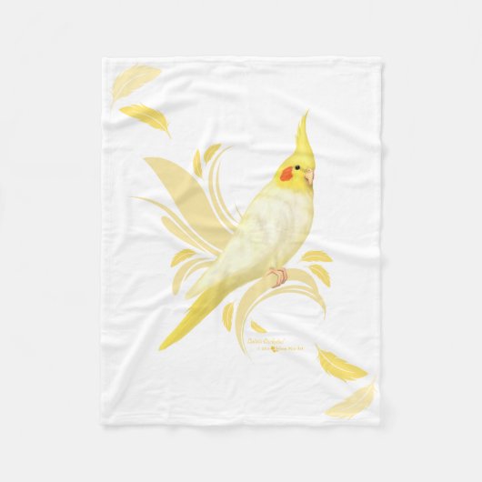 Lutino Cockatiel Blanket Fleece Deken (Voorkant)