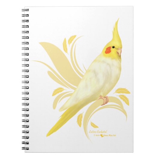 Lutino Cockatiel Notitieboek (Voorkant)