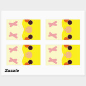 Lutino Cockatiel Rechthoekige Sticker (Vel)