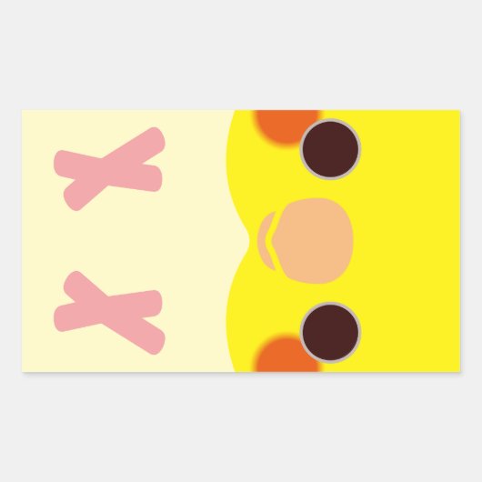 Lutino Cockatiel Rechthoekige Sticker (Voorkant)