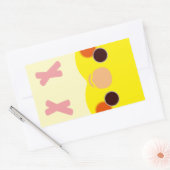 Lutino Cockatiel Rechthoekige Sticker (Envelop)