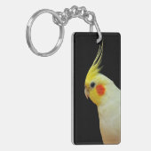Lutino Cockatiel Sleutelhanger (Voorkant Links)
