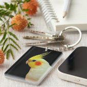 Lutino Cockatiel Sleutelhanger (Voorkant Rechts)