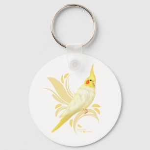 Lutino Cockatiel Sleutelhanger