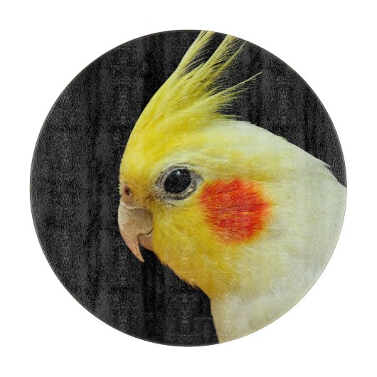 Lutino Cockatiel Snijplank (Voorkant)