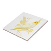 Lutino Cockatiel Tegeltje (Zijkant)