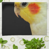 Lutino Cockatiel Theedoek (Gevouwen)