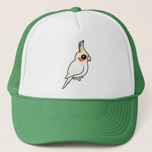 Lutino Cockatiel Trucker Pet (Voorkant)