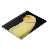 Lutino Indian Ringnek Parakeet Pose Notitieboek (Linkerzijde)