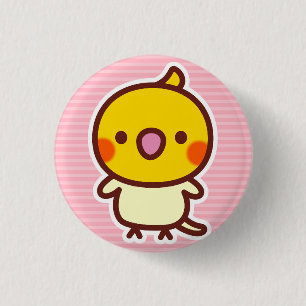 Lutino Koketiel Ronde Button 3,2 Cm