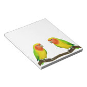 Lutino Lovebird Love Notitieblok (Schuin)