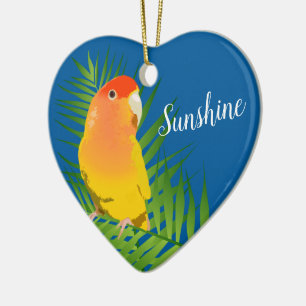 Lutino Lovebird Pet Bird Name Blue Keramisch Ornament